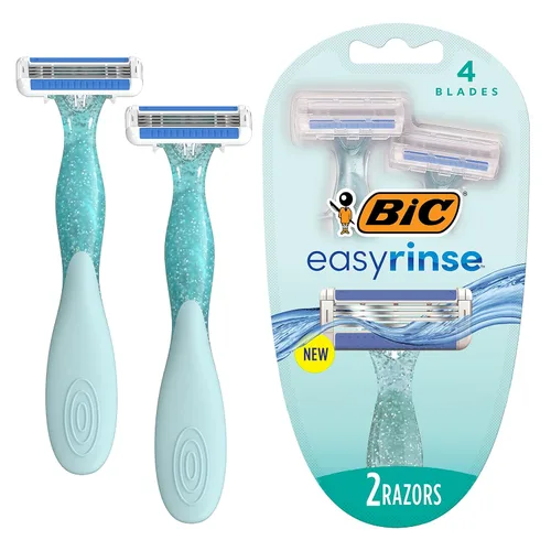 BIC EasyRinse Anti-Clogging Maquinillas de Afeitar Desechables para Mujer para un Afeitado Más Suave con Menos Irritación*, Maquinillas de Afeitar