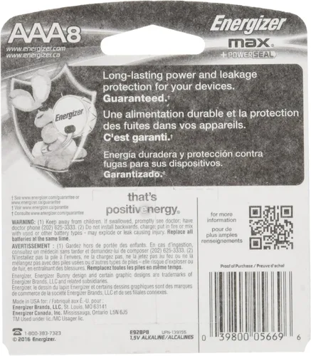 Miniatura 2 de Energizer -Eveready 05669 E92BP-8 AAA Batería