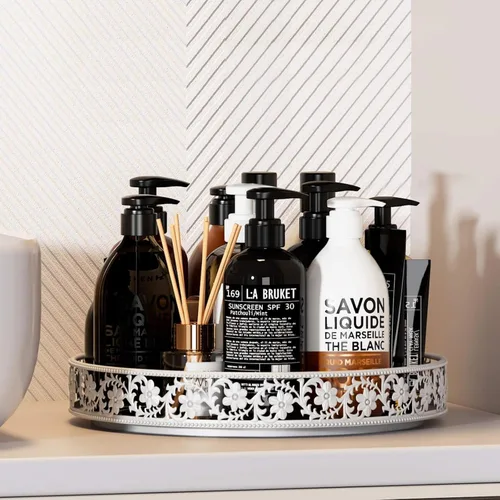 Miniatura 5 de Lazy Susan - Organizador giratorio de 10 pulgadas, estante de especias giratorio de 360 grados Lazy Susan para gabinete, mesa de comedor, encimera