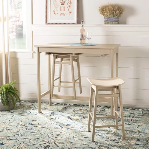 Miniatura 4 de Safavieh Home Collection Colbie - Estante de almacenamiento de 3 piezas de roble blanco