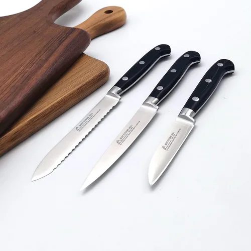 Miniatura 6 de MATTSTONE HILL - Cuchillo de cocina de 4.3 pulgadas, cuchillo para verduras, acero alemán, mango de triple remache