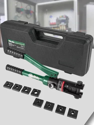 Miniatura 11 de Pinza Hidráulica para Lengüetas de Cable 10 TON USA 12 AWG a 00 (2/0) Kit de Herramienta de Alambre y Terminal de Cable Eléctrico con 9 Troqueles