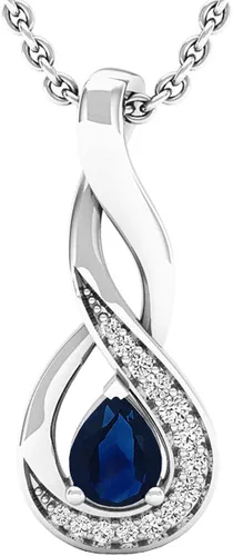 Dazzlingrock Collection - Colgante de lágrima para mujer (18 quilates, 0.197 x 0.157in), diseño de pera