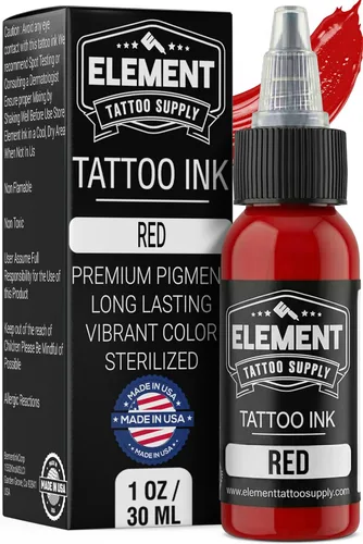 Miniatura 12 de Element Tattoo Supply - Tinta de tatuaje negra prémium - Tinta de tatuaje profesional y suministros para contorno, sombreado y mezcla - Tinta