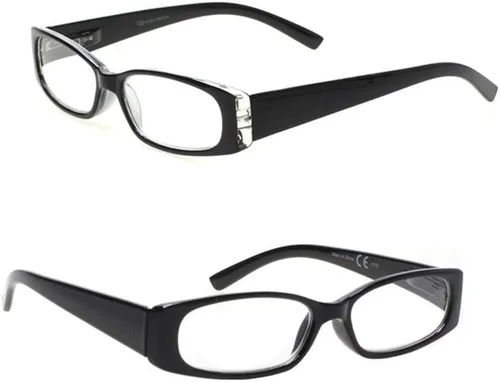 Miniatura 3 de Paquete de 5 anteojos de lectura rectangulares con bisagra de resorte, a la moda, unisex (5 combinaciones, 2.5)