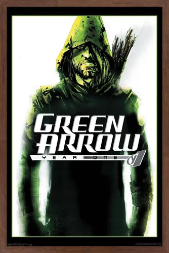 Miniatura 17 de Trends International DC Comics - Póster de pared con diseño de flecha verde, año uno, 14.725 x 22.375 pulgadas, versión enmarcada de madera