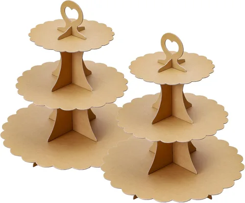 Miniatura 28 de Soleebee Soporte para Cupcakes de 3 Niveles, Torre de Cupcakes de Cartón, Torre de Soporte para Pasteles de Postre para Decoración de Cumpleaños