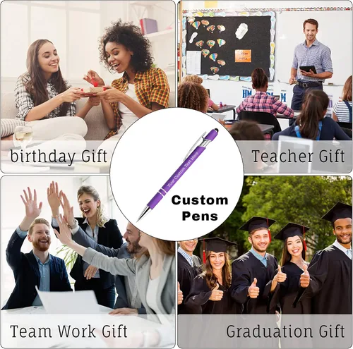 Miniatura 7 de Bolígrafos personalizados personalizados con grabado gratuito a granel con mensaje de nombre, bolígrafos personalizados para negocios, oficina