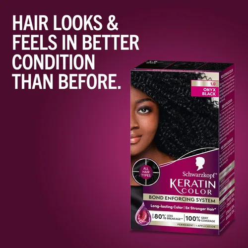 Miniatura 7 de Schwarzkopf con queratina color para el cabello Negro Onyx