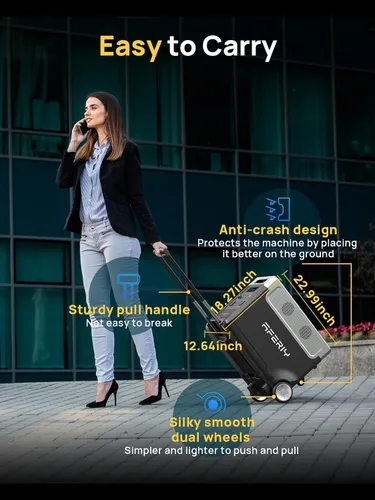Miniatura 5 de AFERIY Estación de energía portátil de 3840Wh, tomas de corriente alterna de 120V x 5, carga rápida de 2.5H, estación de energía de batería LiFePO4
