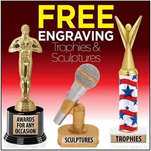 Miniatura 4 de Trofeos de huellas de patas, premio trofeo de huellas de estrellas rojas con grabado personalizado