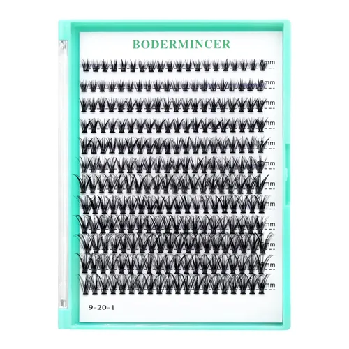 Miniatura 13 de Bodermincer 10D/20D/30D/40D/50D/60D/80D, 240 racimos de pestañas rizadas C/D 10-12-14-0.630-0.630 in mezcla de pestañas postizas esponjosas de un