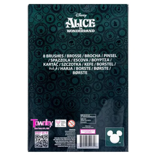 Miniatura 9 de Disney Alicia en el País de las Maravillas Juego de 8 brochas de maquillaje para sombra de ojos, iluminador, rubor, pelo suave, kit de maquillaje