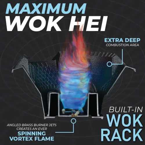 Miniatura 6 de Concord - Estufa de propano para exteriores con quemador de vórtice profesional en acero inoxidable, estufa de wok comercial de quemador único.