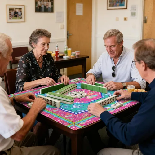 Miniatura 5 de Alfombrilla Mahjong con bolsa de transporte y 3 dados, 31.5 x 31.5 pulgadas, cubierta de mesa Mahjong con reducción de ruido, alfombrilla de juego