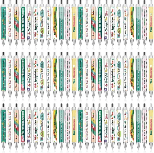Miniatura 6 de Jutom 72 bolígrafos retráctiles de tinta negra para profesores, regalos de agradecimiento para profesores, regalos de agradecimiento