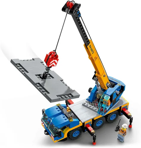 Miniatura 9 de Lego 60324 City Off-Road grúa, grúa y camión de juguete con ganchos, vehículo de juguete para construir para niños y niñas a partir de 7 años