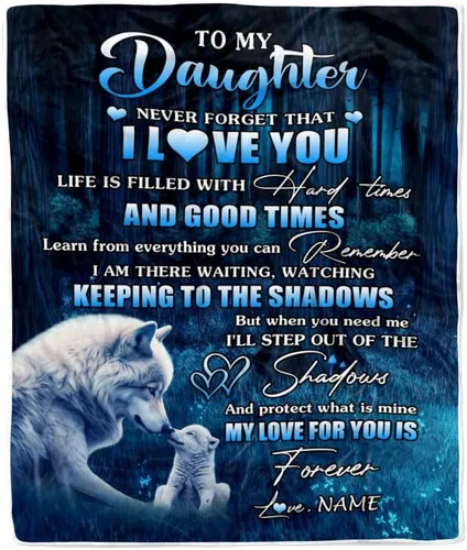 Miniatura 27 de Manta personalizada con texto en inglés «To My Daughter from Mom Dad Give You A Big Love Hug Butterfly Daughter Birthday»