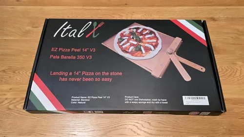 Miniatura 8 de ITALX EZ Pizza Peel 14 V3 (tamaño real de 13.46 pulgadas), cáscara de pizza autolanzable, pelada deslizante