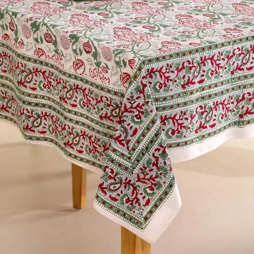 Miniatura 24 de Funda de mesa impresa a mano con diseño exquisito, tela de algodón premium, perfecta para comedor y decoración, mantel de mesa