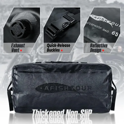 Miniatura 4 de Bolsa seca impermeable para motocicleta 65L