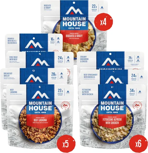 Miniatura 3 de Mountain House Emergency Meal Assortment Kits, Freeze-Dried Survival Food Kit for Disaster Preparedness & Long-Term Storage, 30-Year Shelf Life