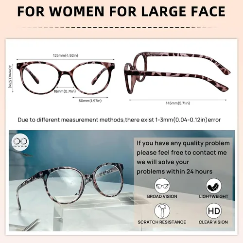 Miniatura 5 de OCCI CHIARI Gafas de Lectura Estrechas para Mujeres Lindas y Coloridas para Cara Pequeña (Tortuga 1.0+) 1.0 1.25 1.5 1.75 2.0 2.25 2.5 2.75 3.0 3.5