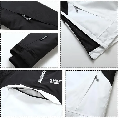 Miniatura 35 de RIUIYELE Traje de esquí para mujer, chaqueta y pantalones de snowboard para deportes al aire libre, traje de nieve con aislamiento impermeable