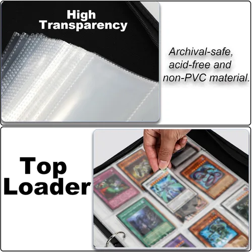 Miniatura 5 de Carpeta de tarjetas coleccionables para tarjetas Y-G-O, álbum de tarjetas de 990 bolsillos con fundas compatible con tarjetas TCG, tarjetas TCG u