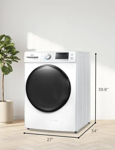 Miniatura 7 de BLACK+DECKER Lavadora de carga frontal de 4.5 pies cúbicos, lavadora de tamaño completo con 12 ciclos, lavadora con certificación ENERGY STAR