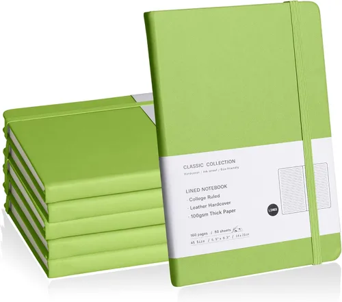 Miniatura 21 de Cuaderno rayado con tapa dura para hombres y mujeres – Cuadernos para escribir, trabajo, escuela, hogar y notas diarias, 160 páginas – Tamaño A5