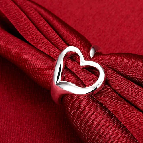 Miniatura 108 de Anillo de plata de ley 925, minimalista, ajustable, hecho a mano, para mujeres y niñas