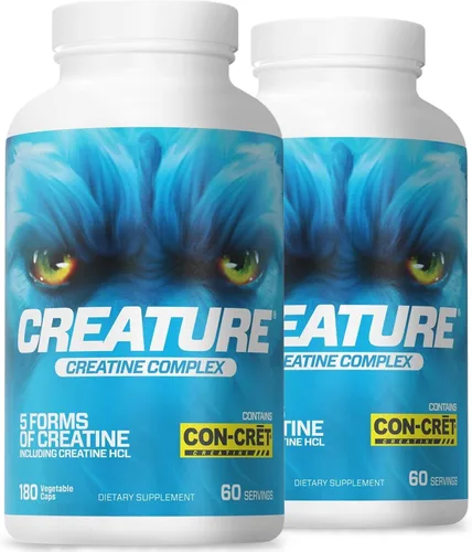 Miniatura 9 de CREATURE® Creatine Complex - Cápsulas de monohidrato de creatina con 5 tipos de creatina, incluyendo Con-Crēt® creatina HCL, promueve los músculos