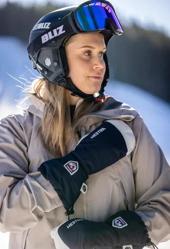 Miniatura 7 de Hestra Manopla de Esquí Heli Army Leather, Guante Manopla de Nieve para Esquí y Snowboard para Hombres y Mujeres