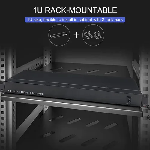 Miniatura 4 de Divisor HDMI 4K 1x16 1 en 16 salidas por Anlink-Ultra HD HDMI TV Splitter, 4K 60Hz, soporta 4K/8MP/5MP/1080P y 3D para Xbox PS4 PS3 Fire Stick Blue