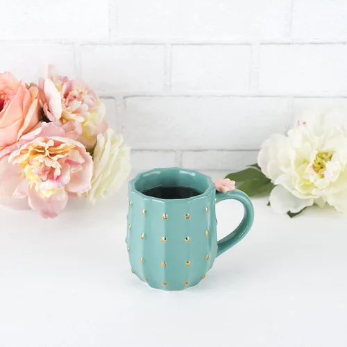 Miniatura 6 de Pinky Up Tazas de café de cerámica de cactus, tazas de té, taza de viaje, taza de latte, vasos para beber para chocolate, leche, cócteles, cócteles