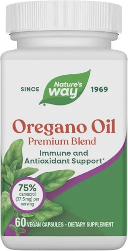 Nature's Way Mezcla de aceite de orégano premium, apoyo inmunológico*, vegano, 60 cápsulas