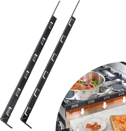 uxcell Cubiertas para huecos para estufas, relleno de huecos para estufas de cocina, cubierta de aluminio para horno de 25.59 pulgadas de largo,