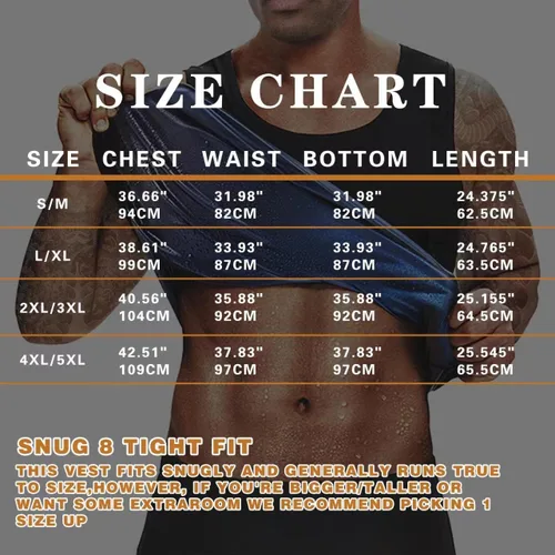 Miniatura 6 de Chaleco de sudoración para sauna, camiseta deportiva de tirantes para entrenamiento, faja de cintura para hombres, chaleco de compresión para Azul