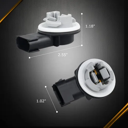Miniatura 4 de HERCOO Socket de Luz Trasera de Señal de Giro Luces de Lámpara Trasera Soporte de Conectores de Enchufe de Arnés de Cableado Compatible con Dodge