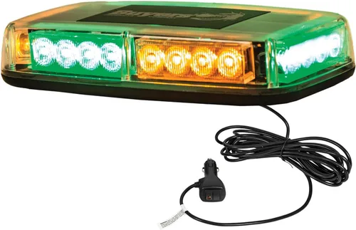 Miniatura 7 de Buyers Products 8891040, Mini barra de luz LED rectangular de 11 pulgadas multimontaje, magnética o montada permanentemente, luz de seguridad