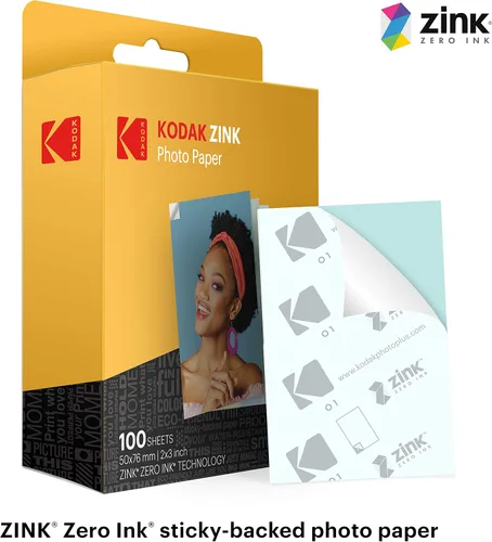 Miniatura 3 de Kodak - Papel fotográfico Zink prémium de 2 x 3 pulgadas (100 hojas) y cámara de impresión instantánea digital KODAK Printomatic