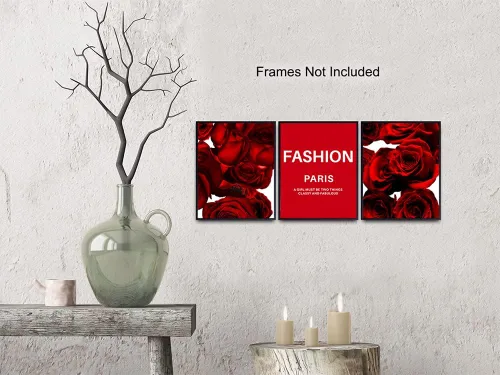 Miniatura 5 de Arte de pared con citas – Juego de 3 impresiones de decoración de pared glamorosa – Diseño moderno y elegante – Decoración elegante para el hogar