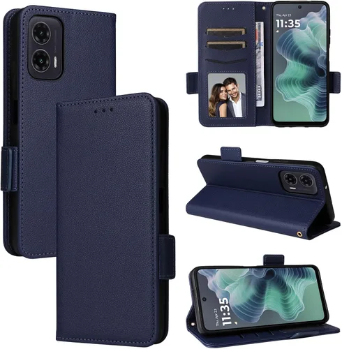 Miniatura 59 de Funda de piel sintética compatible con Motorola Moto E22 4G, funda de piel sintética compatible con Motorola Moto E22i 4G, color negro