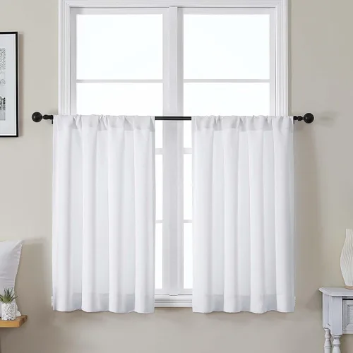 Miniatura 17 de Gwine Cortinas opacas para dormitorio, 54 pulgadas de largo, paneles de cortina de ventana con aislamiento térmico y reducción de ruido, cortinas