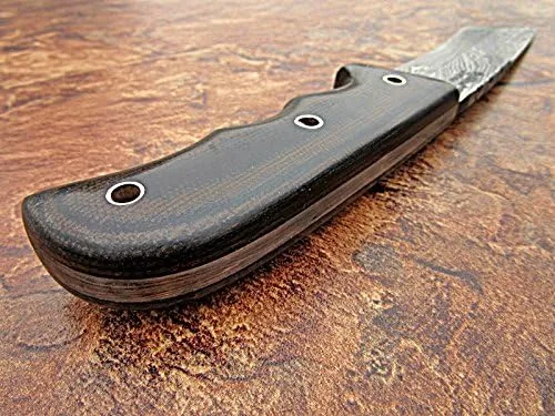 Miniatura 5 de Poshland - Cuchillo TR-170 Tanto de acero de Damasco hecho a mano personalizado de 10 pulgadas - Mango G10 de agarre perfecto