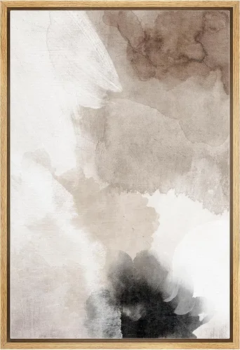 Miniatura 28 de SIGNWIN Lienzo enmarcado para pared, nubes blancas sobre el mar azul marino, pintura al óleo del océano costero, primer plano abstracto, moderno