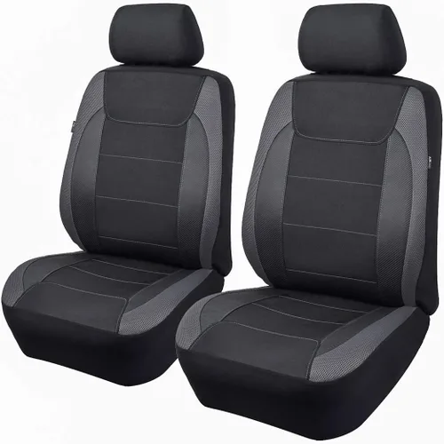 Miniatura 36 de Flying Banner Fundas de asiento de automóvil de fibra de carbono de calidad, tela de malla de aire, deportiva, respaldo bajo, respaldo alto