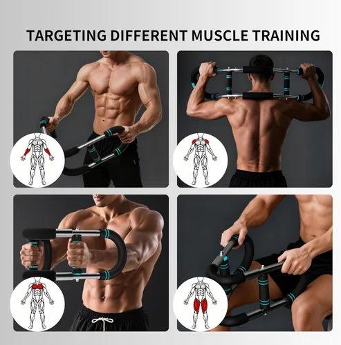 Miniatura 2 de PROIRON Entrenador de brazo Twister, barra de entrenamiento de resorte ajustable, equipo de entrenamiento de pecho de tríceps de antebrazo,