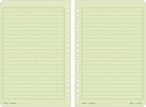Miniatura 2 de Rite in the Rain Kit de cuaderno espiral lateral resistente a la intemperie: Funda de tela CORDURA® color canela, 4.625" x 7" Cuaderno verde, y Kit